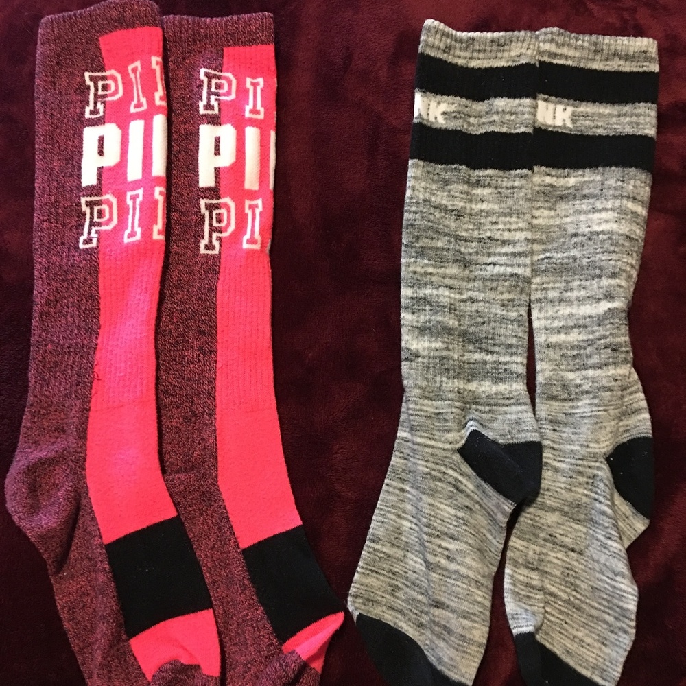 PINK Knee High Socks